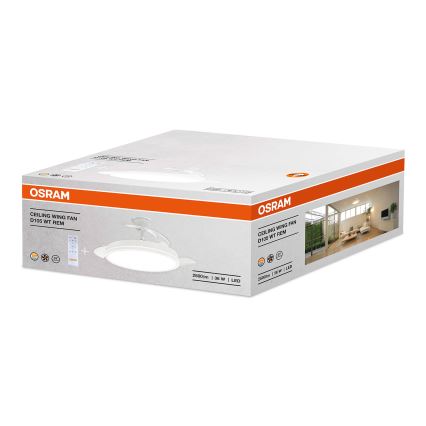 Osram - Dimmelhető LED lámpatest ventilátorral WING LED/36W/230V 3000/4000/6000K + távirányító