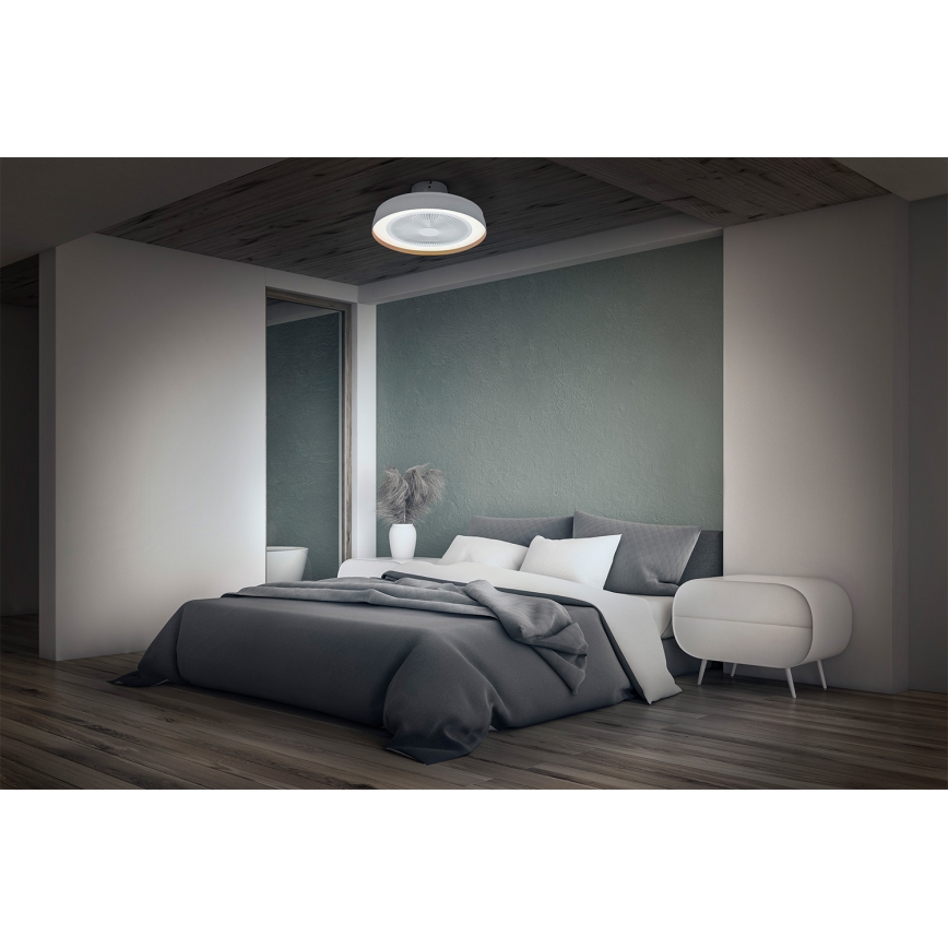 Osram - LED dimmelhető ventilátoros mennyezeti lámpatest CEILING FAN LED/49W/230V 2700-6500K fehér/arany + távirányító