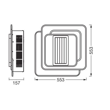 Osram - LED fényerő-szabályozható mennyezeti lámpa ventilátorral LED/55W/230V 3000-6500K fehér + távirányító