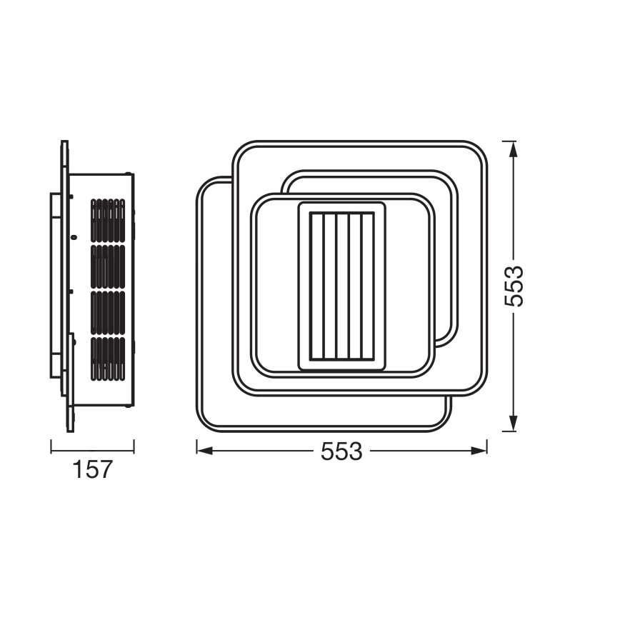 Osram - LED fényerő-szabályozható mennyezeti lámpa ventilátorral LED/55W/230V 3000-6500K fehér + távirányító