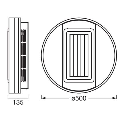 Osram - Dimmelhető LED mennyezeti lámpa ventilátorral CEILING FAN LED/55W/230V 3000-6500K fehér + távirányító