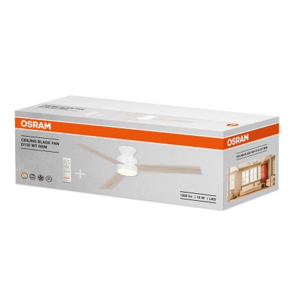 Osram - Dimmelhető LED mennyezeti ventilátor BLADE LED/18W/230V 3000/4000/6000K + távirányító