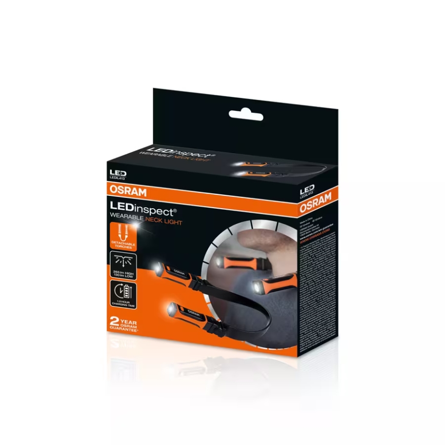 Osram - LED fényerőszabályozható, újratölthető nyaklámpa LEDINSPECT WEARABLE NECKLIGHT LED/1W/3,7V IP54 1000 mAh