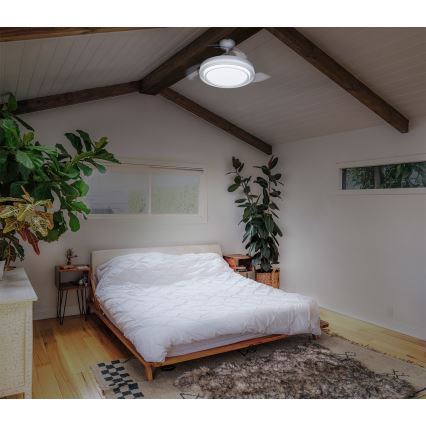 Osram - Fényerőszabályozható mennyezeti lámpa ventilátorral PONIENTE LED/36W/230V 3000/4000/6500K + távirányító