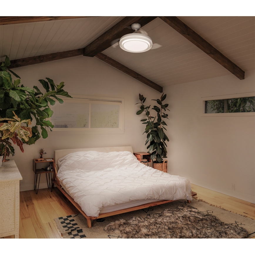 Osram - Fényerőszabályozható mennyezeti lámpa ventilátorral PONIENTE LED/36W/230V 3000/4000/6500K + távirányító