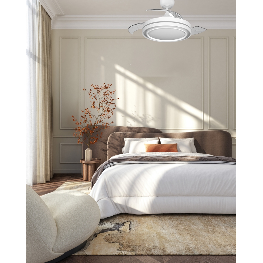 Osram - Fényerőszabályozható mennyezeti lámpa ventilátorral PONIENTE LED/36W/230V 3000/4000/6500K + távirányító