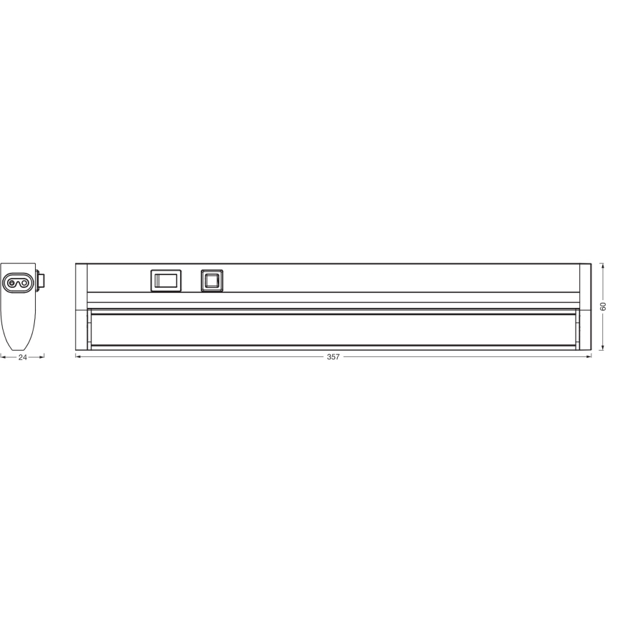 Osram - LED fényerőszabályozható alá szerelhető világítótest LINEAR TURN LED/6W/230V 3000/4000/6500K 35 cm fehér