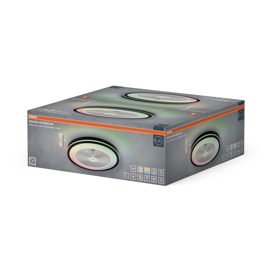 Osram - LED dimmelhető mennyezeti lámpa ventilátorral MURLAN LED/26W/230V 3000-6500K + távirányítóval