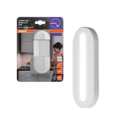 Osram - LED irányfény mozgásérzékelővel MOBILE LED/0,5W/3,7V 330 mAh CRI 90 fehér