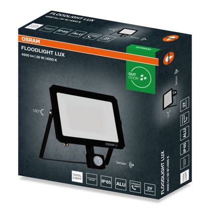 Osram - Érzékelővel ellátott LED reflektor FLOODLIGHT LED/50W/230V 4000K IP65