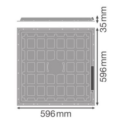 Osram - ESSENTIAL LED beépíthető álmennyezeti panel 36W/230V 4000K 60x60 cm