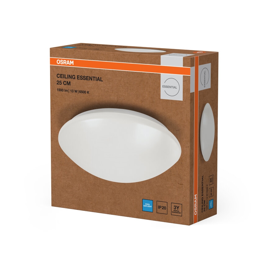 Osram - ESSENTIAL LED mennyezeti lámpatest, 13 W, 230 V, 6500 K, átm. 25 cm