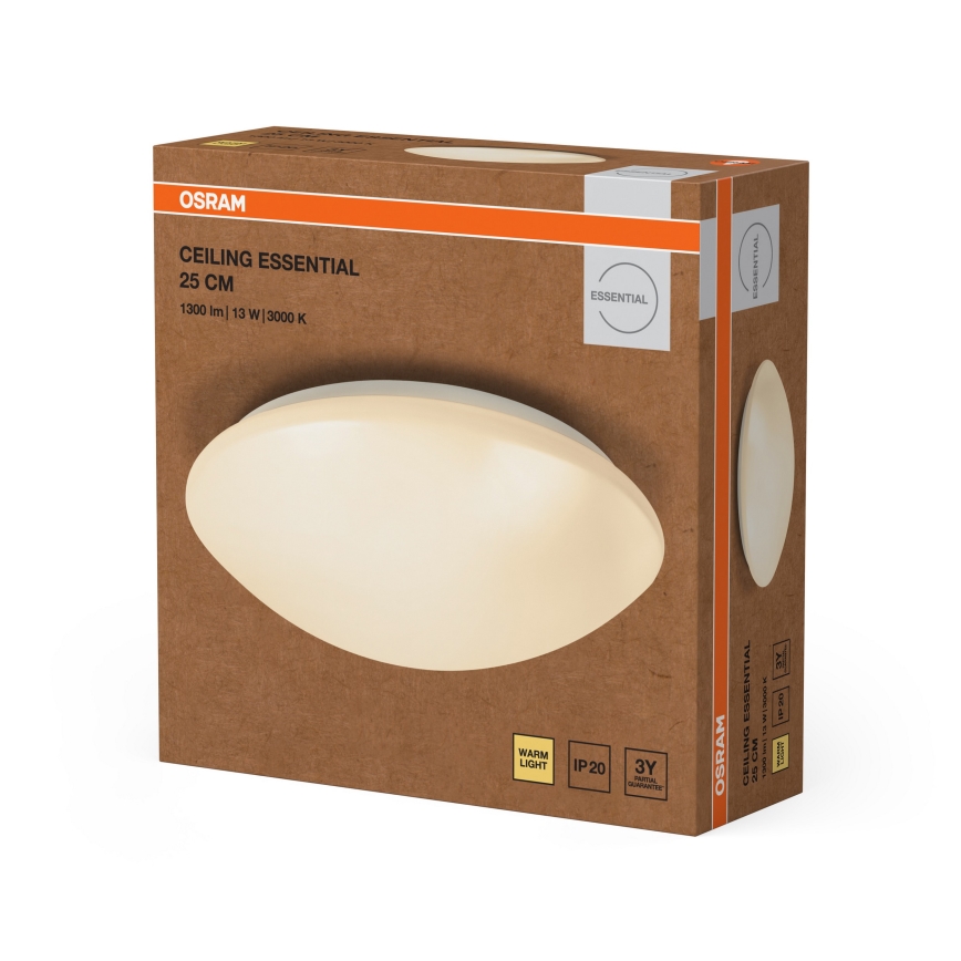 Osram - ESSENTIAL LED mennyezeti lámpatest LED/13W/230V átm. 25 cm fehér