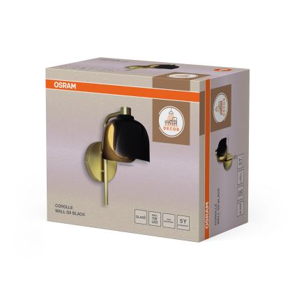 Osram - Fali lámpa DECOR COROLLE 1xG9/20W/230V fekete/arany