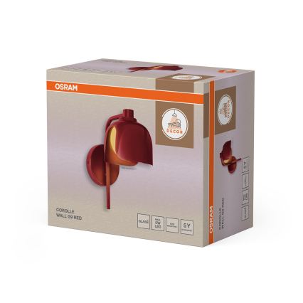 Osram - Fali lámpa DECOR COROLLE 1xG9/20W/230V piros