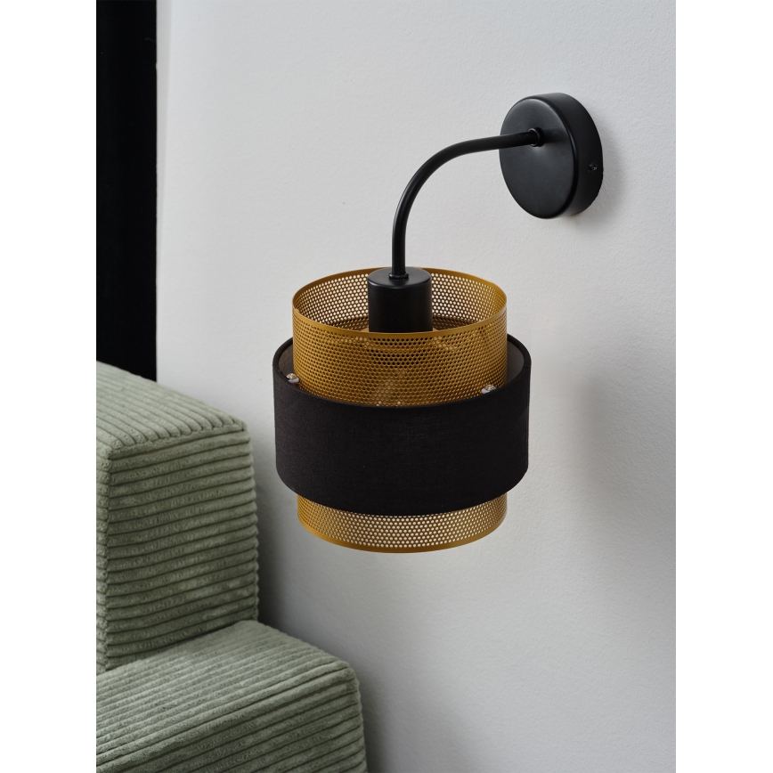 Osram - Fali lámpa DECOR HORNET 1xE27/10W/230V fekete/arany