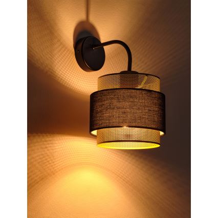 Osram - Fali lámpa DECOR HORNET 1xE27/10W/230V fekete/arany