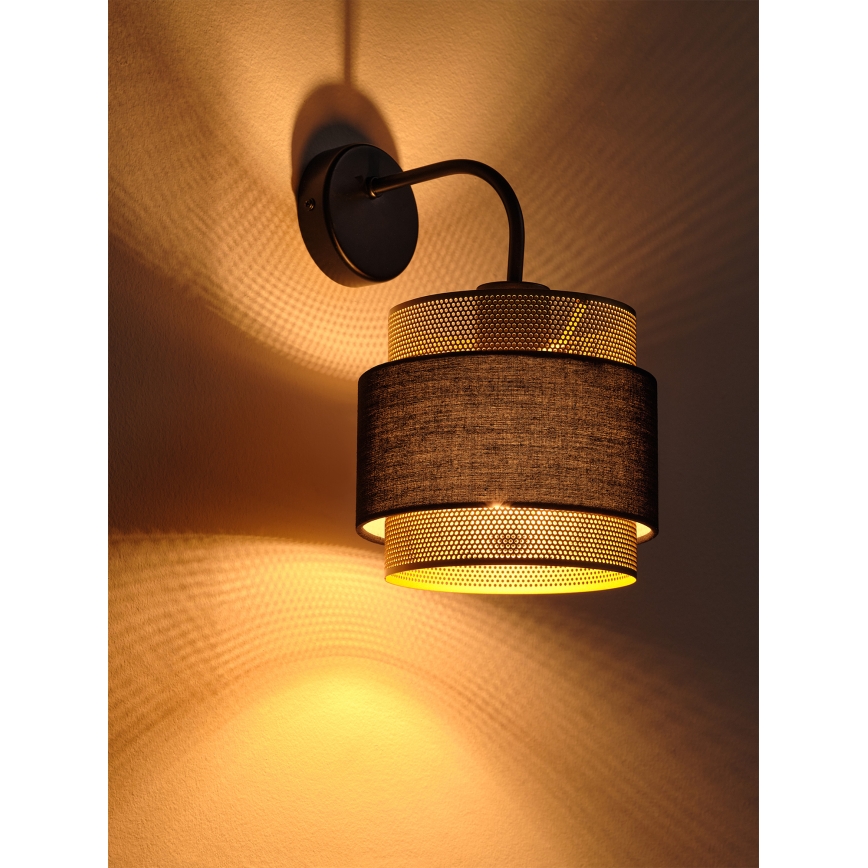 Osram - Fali lámpa DECOR HORNET 1xE27/10W/230V fekete/arany