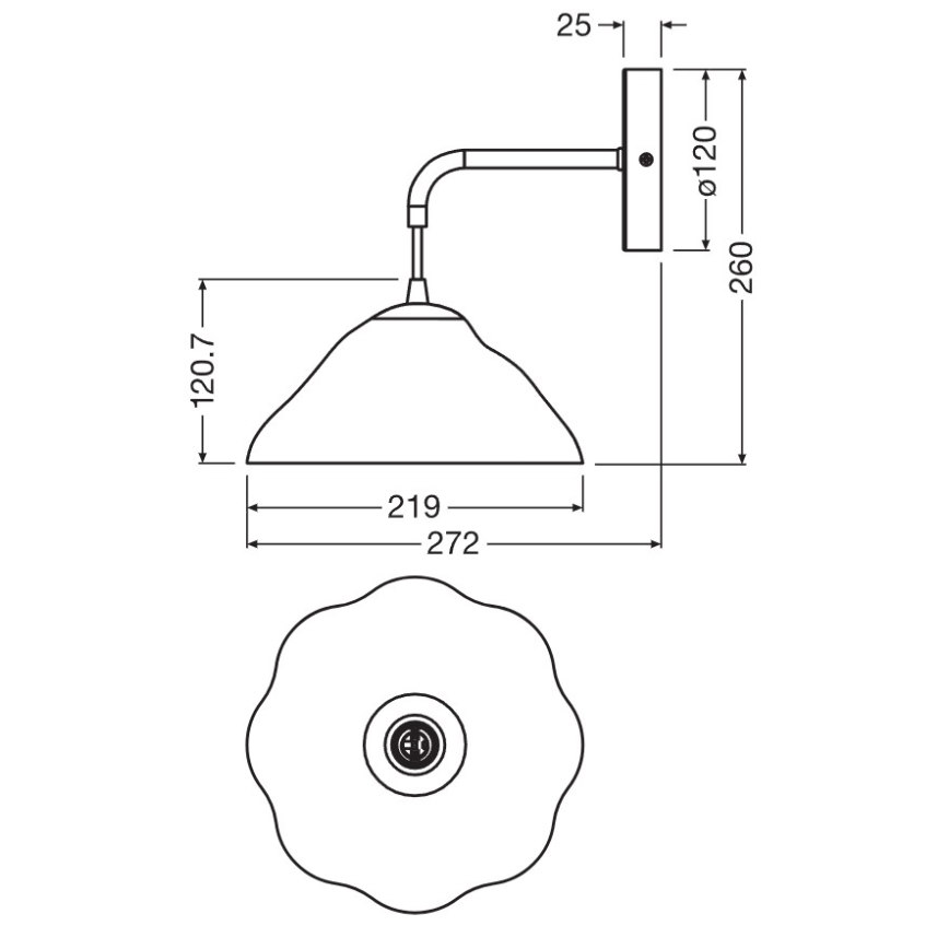Osram - Fali lámpa LOTUS LEAF 1xE14/5,5W/230V