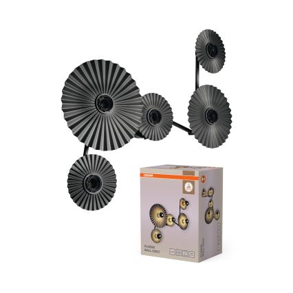 Osram - Fali lámpatest PLISSEE 5xE27/15W/230V antracit