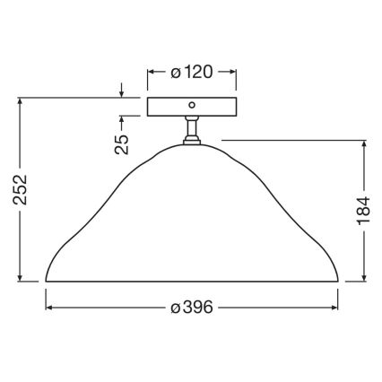 Osram - Felületre szerelhető csillár LOTUS LEAF, 1xE27/9W/230V, Ø 39,6 cm