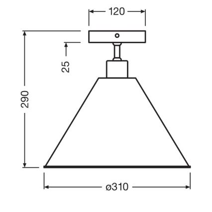Osram - Felületre szerelhető csillár PULP 1xE27/9W/230V Ø 31 cm