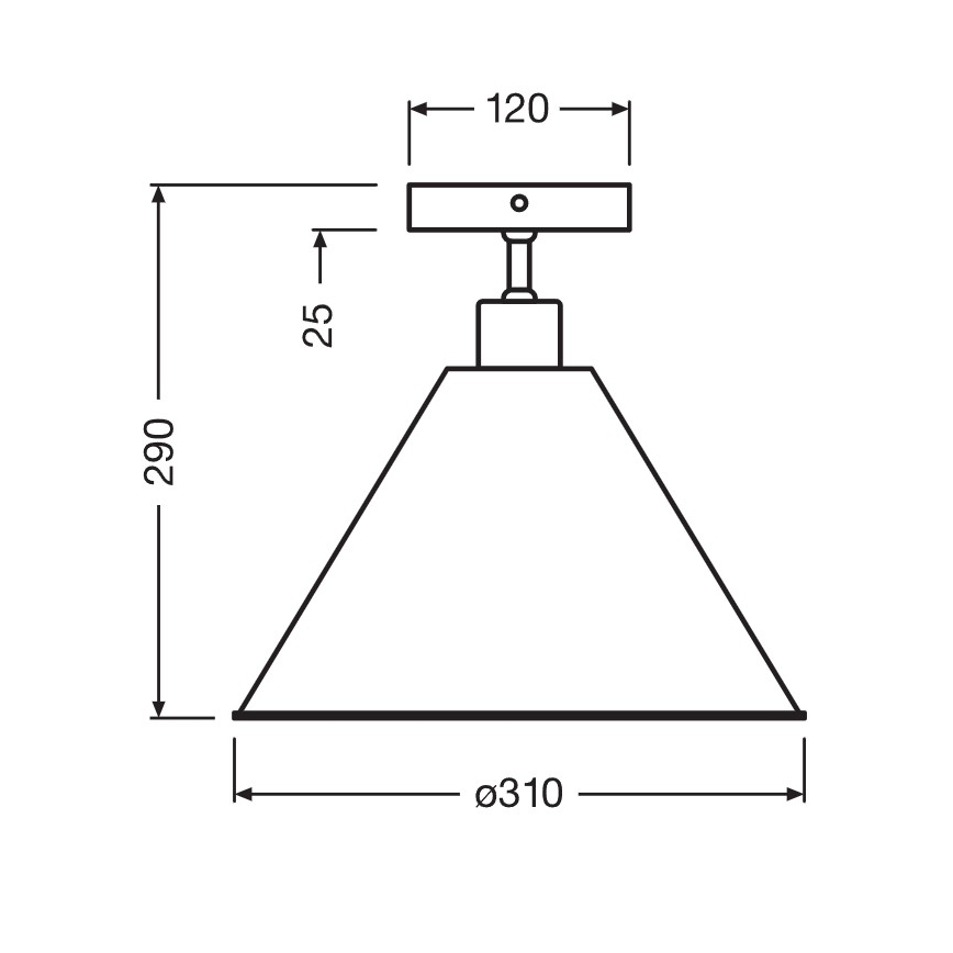 Osram - Felületre szerelhető csillár PULP 1xE27/9W/230V Ø 31 cm