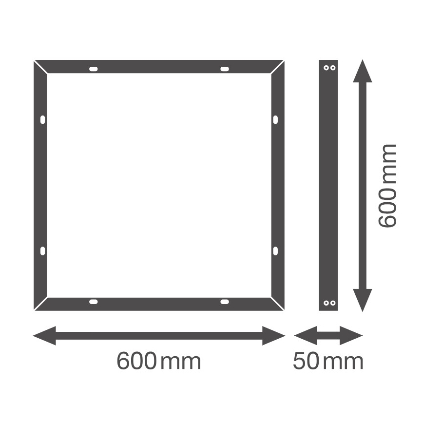 Osram - Fémkeret LED-panelek beépítéséhez ESSENTIAL 60x60 cm fehér