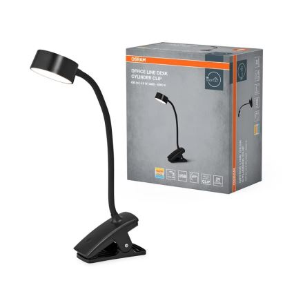 Osram - LED dimmelhető csíptetős asztali lámpa OFFICE LINE LED/4,8W/230V 3000/4000/6500K fekete