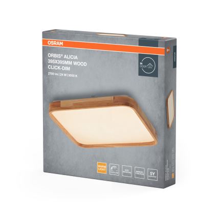 Osram - Fényerőszabályozható LED mennyezeti lámpa ORBIS ALICIA LED/24W/230V 39,5x39,5 cm bézs