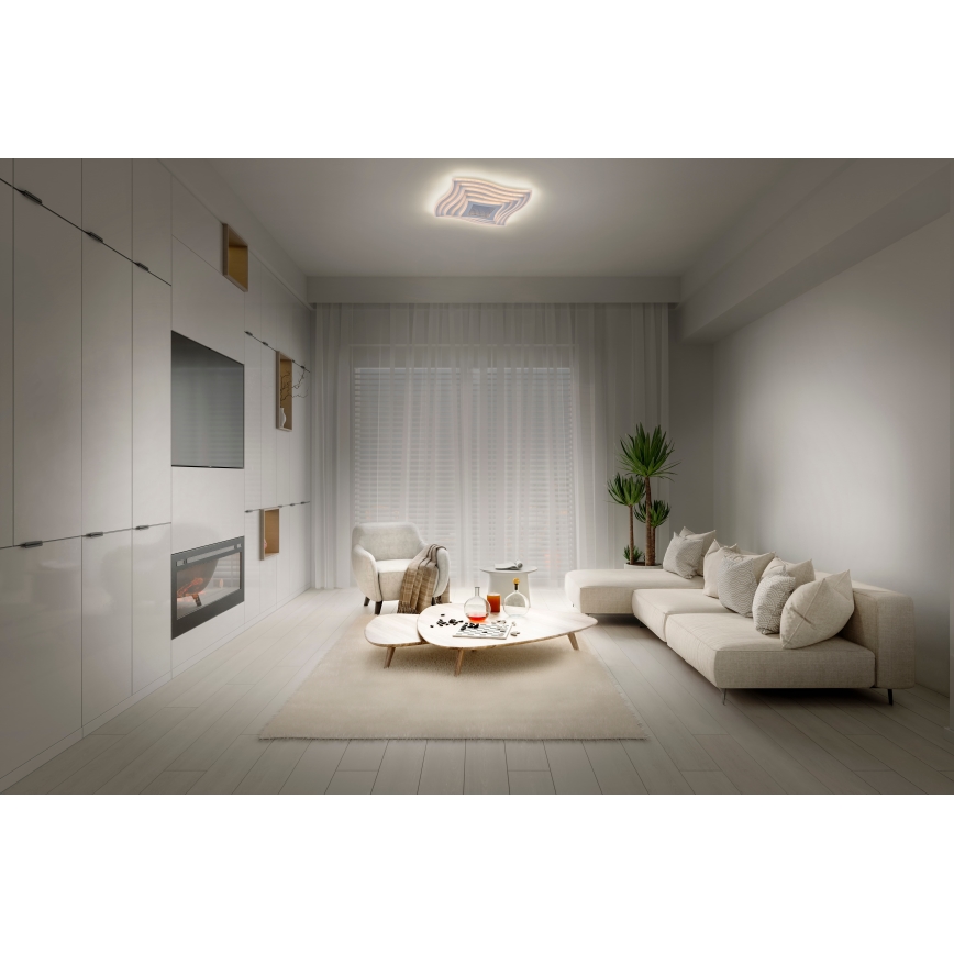 Osram - LED Fényerőszabályozható mennyezeti lámpa ORBIS WAVES LED/43W/230V 2600-6000K 48x48 cm fehér + távirányító
