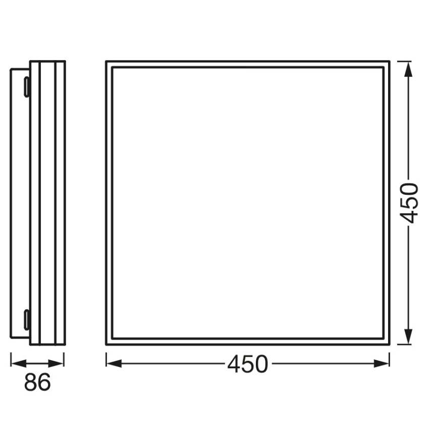 Osram - SMART+ MAGNET LED dimmelhető mennyezeti lámpatest, 42 W, 230 V, 45×45 cm, 3000–6500 K, Wi‑Fi