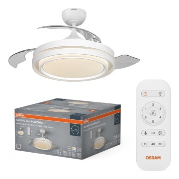 Osram - Fényerőszabályozható mennyezeti lámpa ventilátorral PONIENTE LED/36W/230V 3000/4000/6500K + távirányító