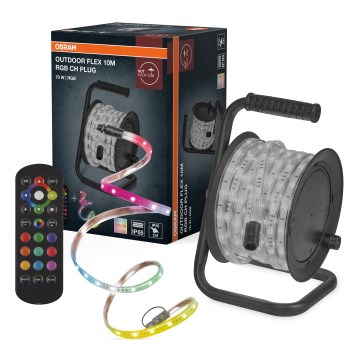 Osram - fényerőszabályozható RGB LED kültéri szalag FLEX 10m LED/70W/230V IP65 + távirányító