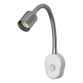 Osram - Flexibilis fali lámpa PLUG TUBE FLEX 1xGU10/5W/230V matt króm/fehér