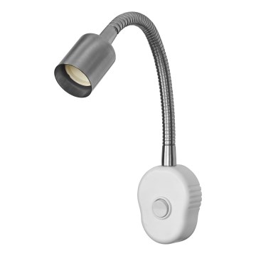 Osram - Flexibilis fali lámpa PLUG TUBE FLEX 1xGU10/5W/230V matt króm/fehér