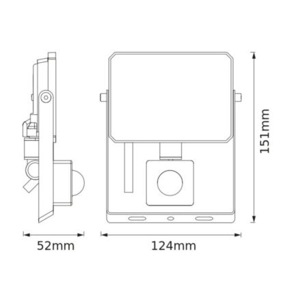 Osram - FLOODLIGHT LED-reflektor érzékelővel, 20 W, 230 V, 4000 K, IP65