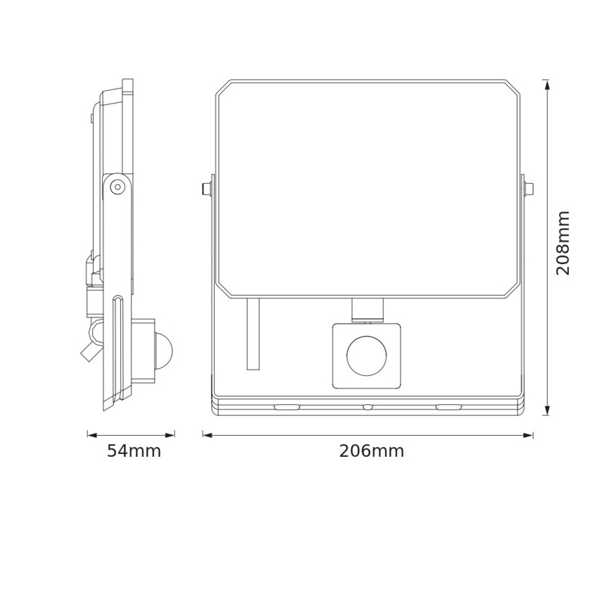 Osram - LED-reflektor mozgás- és alkonyérzékelővel FLOODLIGHT LED/50W/230V 3000K IP65 fekete