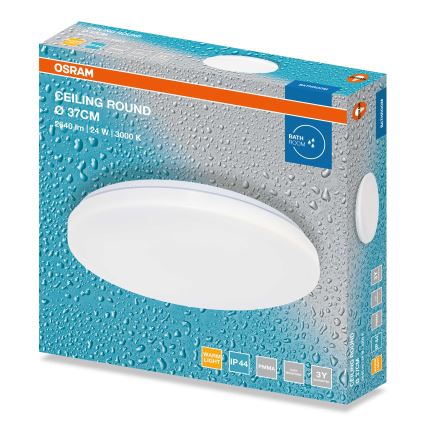Osram - LED fürdőszobai mennyezeti lámpa CEILING ROUND LED/24W/230V 3000K Ø 37 cm IP44 fehér