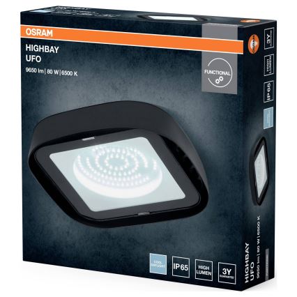 Osram - HIGHBAY mennyezeti ipari LED lámpatest/80W/230V 6500K 23x23 cm IP65