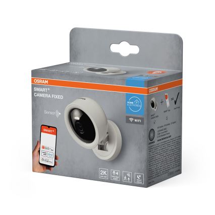 Osram - Intelligens beltéri kamera 2K SMART+ érzékelővel, 230V, Wi-Fi