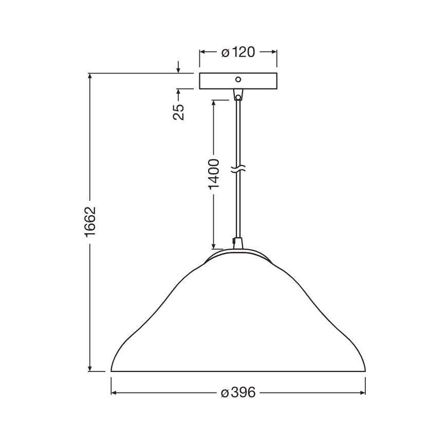 Osram - Kábelcsillár LOTUS LEAF 1xE27/9W/230V átm. 39,6 cm