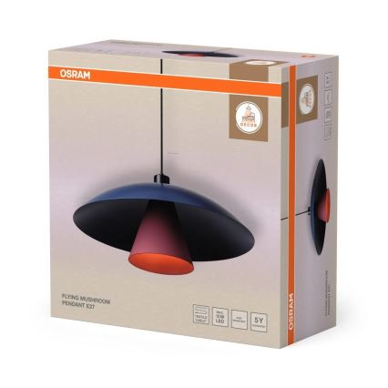 Osram - Kábeles csillár DECOR FLYING MUSHROOM 1xE27/25W/230V átm. 50 cm kék