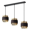 Osram - Kábeles csillár DECOR HORNET 3xE27/10W/230V fekete/arany