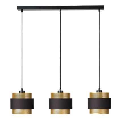 Osram - Kábeles csillár DECOR HORNET 3xE27/10W/230V fekete/arany