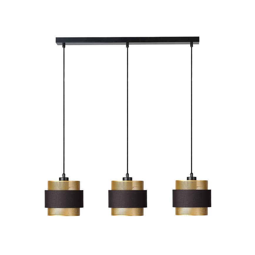 Osram - Kábeles csillár DECOR HORNET 3xE27/10W/230V fekete/arany