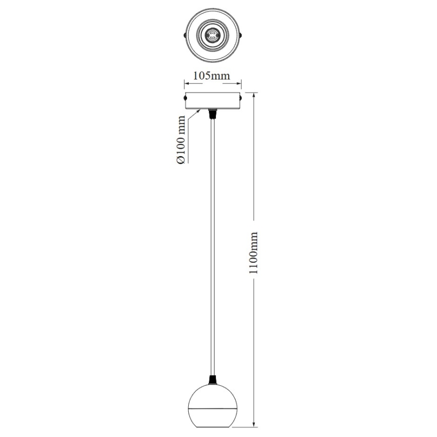 Osram - Kábeles függeszték SPOT SPHERAL 1xGU10/6W/230V fehér