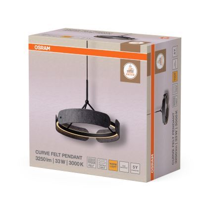 Osram - Kábeles LED függőlámpa DECOR CURVE LED/33W/230V szürke