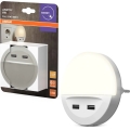 Osram - Konnektorba dugható LED éjszakai lámpa érzékelővel LUNETTA 2xUSB LED/13W/230V