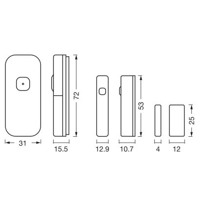 Osram - Kontaktérzékelő SMART+ 3,7V Wi-Fi 500 mAh